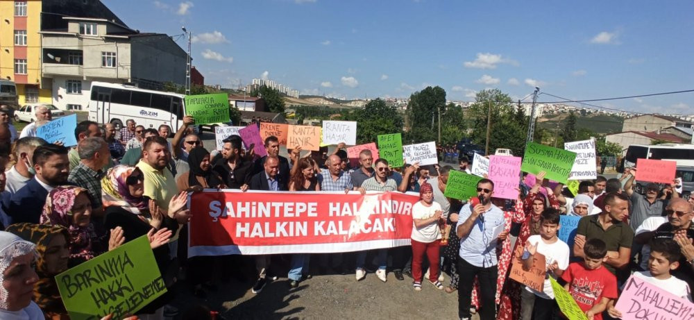 Şahintepe halkı Kanal İstanbul projesine karşı eylem yaptı - Resim : 1