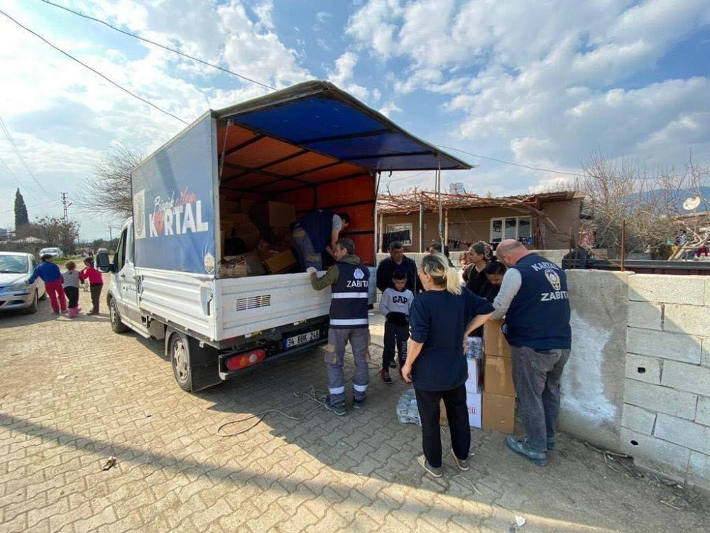 Kartal Belediyesi deprem bölgesinde yardım çalışmalarına devam ediyor - Resim : 1