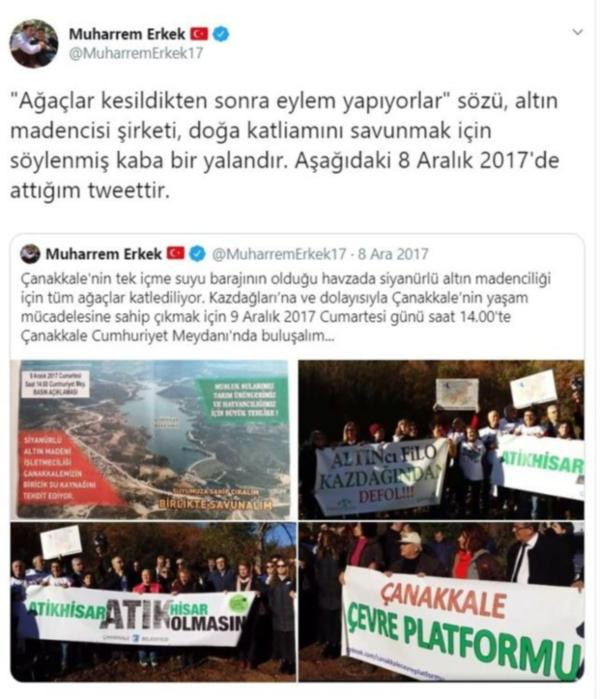 CHP'li Erkek'ten AKP'li Turan'a 'Kaz Dağları' cevabı - Resim : 1