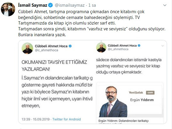 İsmail Saymaz: Bunlara inananlara yazık - Resim : 1