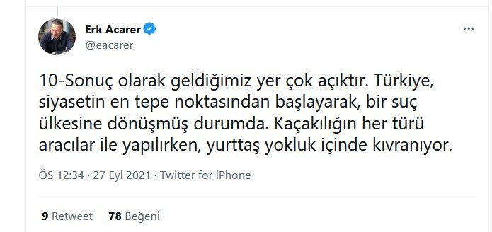 Sedat Peker'in g&uuml;ndeme getirdiği kokain iddialarında yeni bilgiler: Paylaşımlar Erk Acaer'den... - Resim : 10