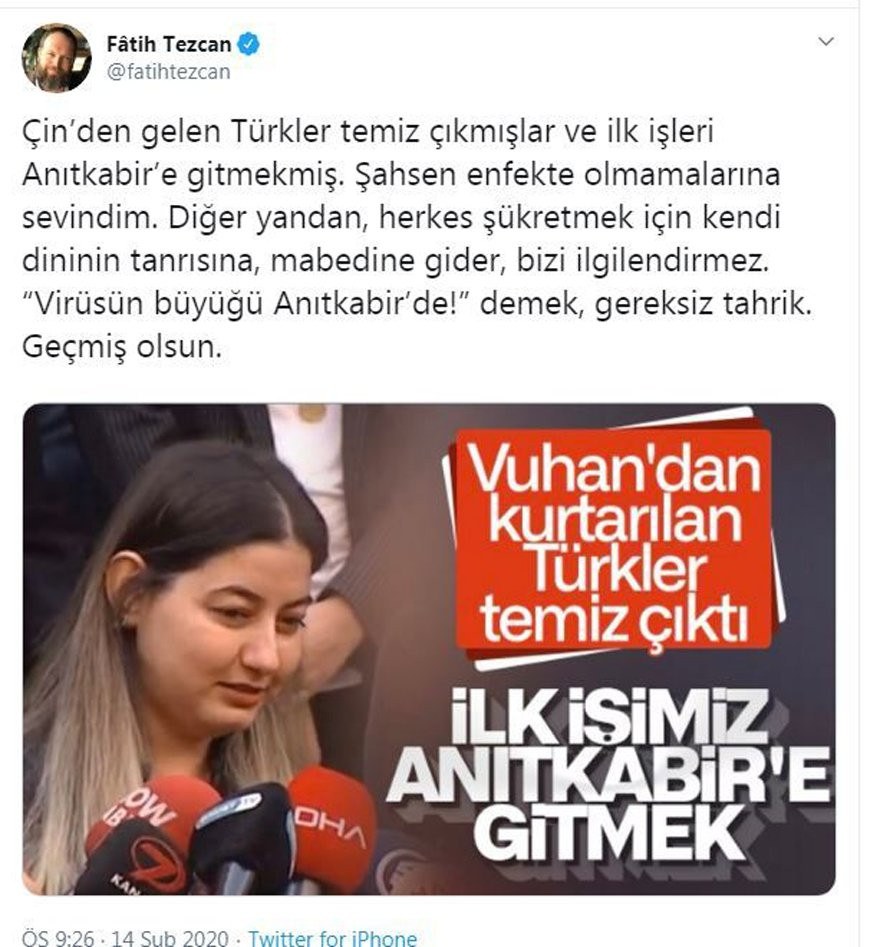 MHP'den Atatürk düşmanı, AKP yandaşı Fatih Tezcan'a çok sert tepki - Resim : 1