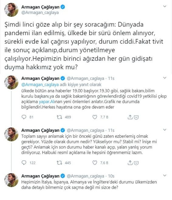 Armağan Çağlayan'dan 'lince' rağmen kritik koronavirüs sorusu - Resim : 1