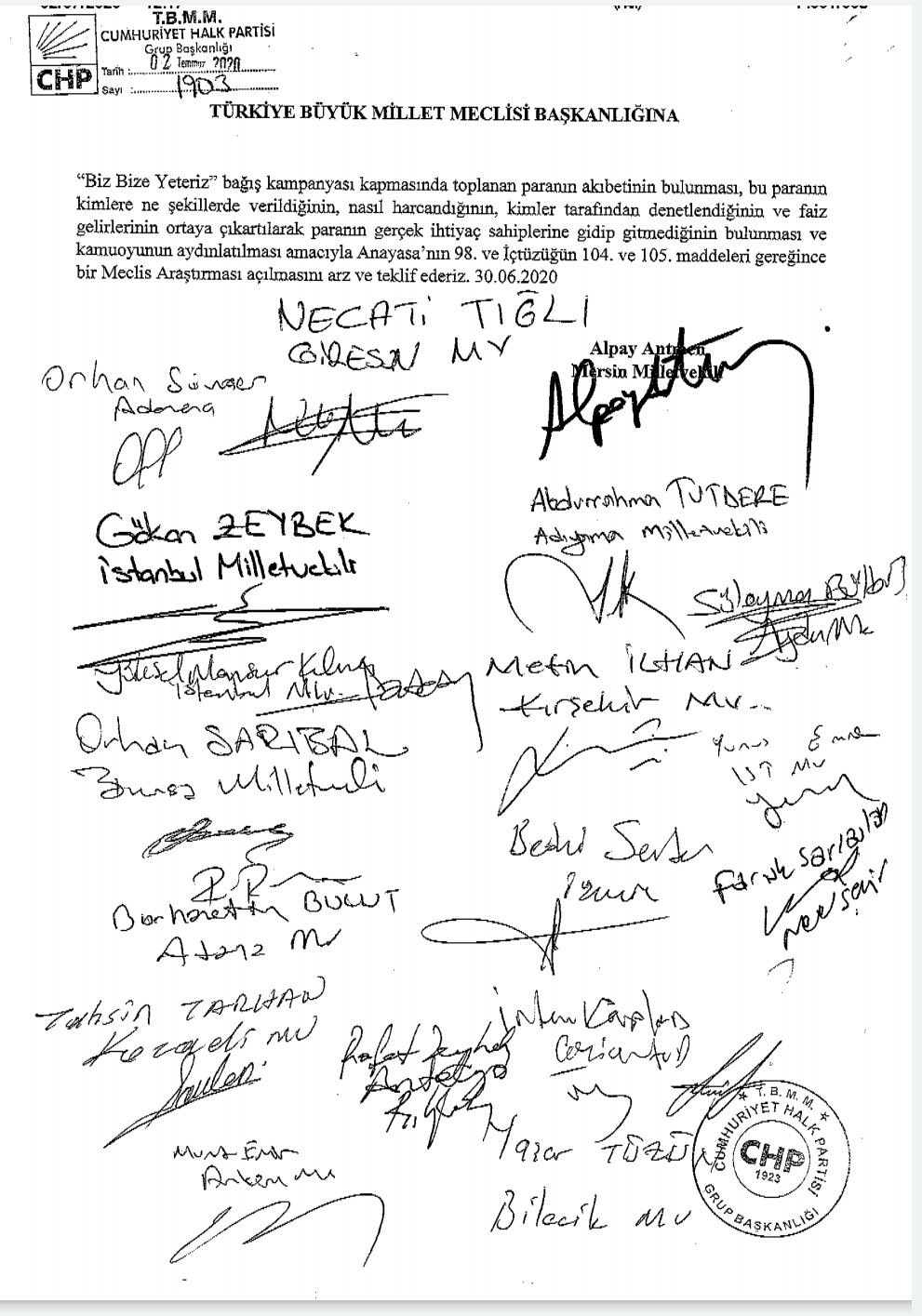 'Biz Bize Yeteriz Türkiyem bağış kampanyasında toplanan paraya ne oldu?' - Resim : 1