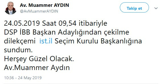 DSP'nin adayı resmen adaylıktan çekildi - Resim : 1