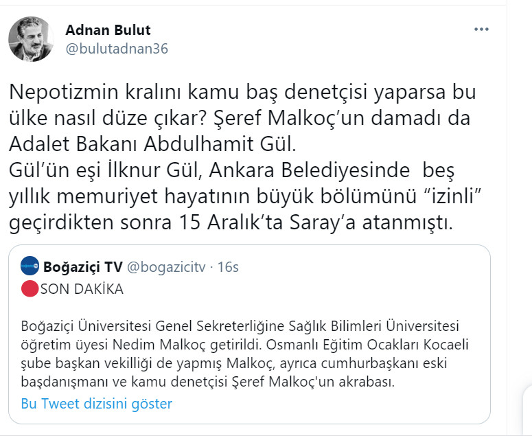 Boğaziçi Üniversitesi'ne akraba ataması... - Resim : 1