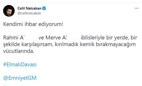 Ünlü oyuncu Elmalı davasında kendisini ihbar etti - Resim : 1