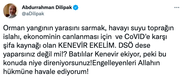 Abdurrahman Dilipak'tan orman yangınlarına çözüm: Kenevir ekelim - Resim : 1