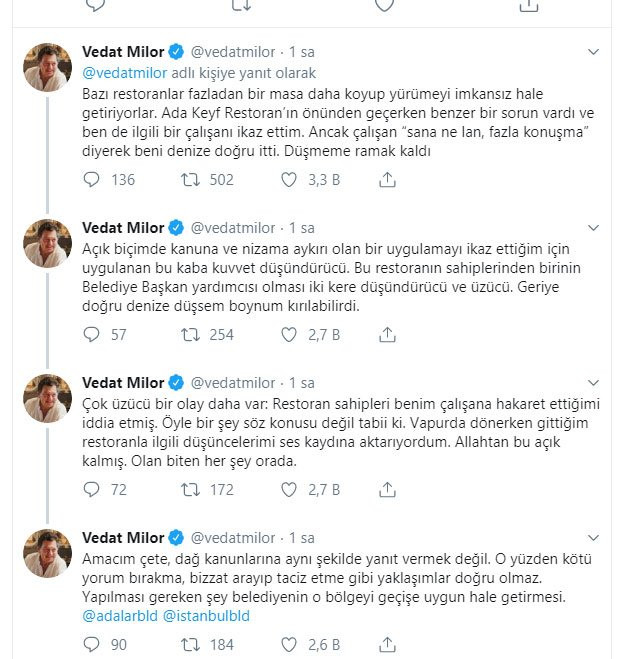 Vedat Milor olayında restoran çalışanları konuştu - Resim : 1