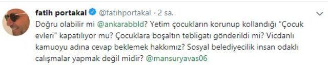 Mansur Yavaş'tan Fatih Portakal'a yanıt - Resim : 1