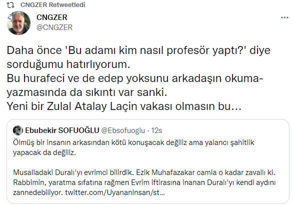 Ebubekir Sofuoğlu'ndan vefat eden Prof. Teoman Duralı'ya şok sözler - Resim : 1