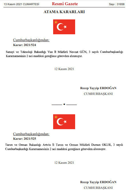 Erdoğan 2 müdürü görevden aldı - Resim : 1