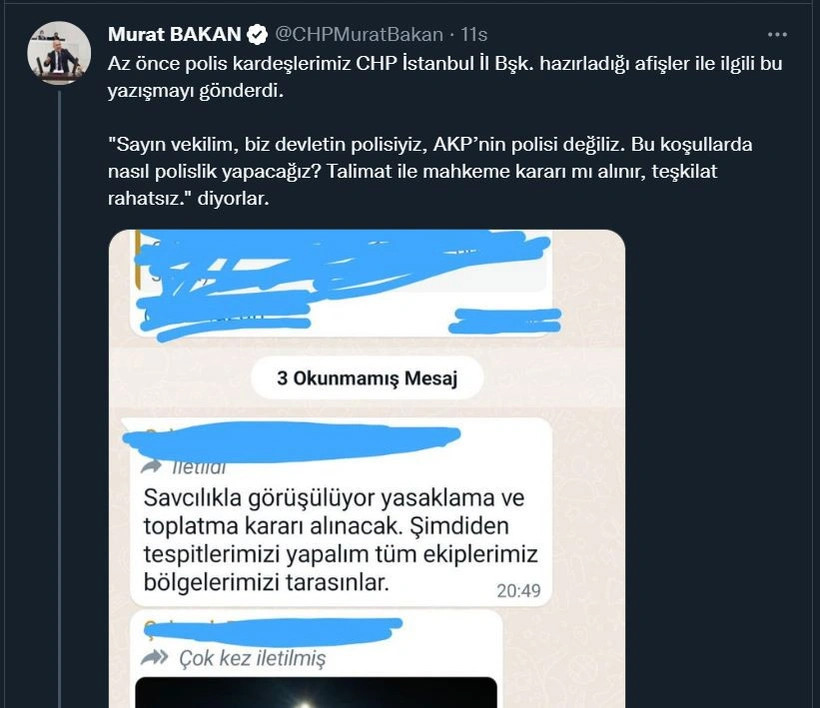 İmamoğlu afişleri toplatılsın talimatı... - Resim : 1