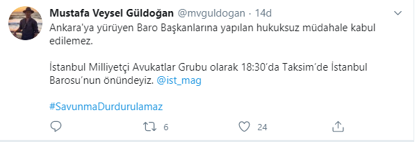 Milliyetçi Avukatlar Grubu'ndan baroların Savunma Yürüyüşü'ne destek - Resim : 1