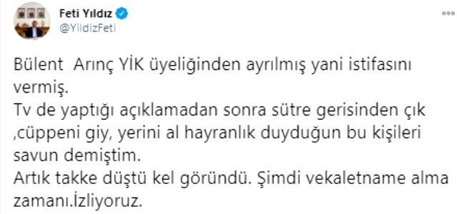 AKP'den Arınç'ın istifasına ilk değerlendirme - Resim : 2