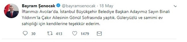 AKP il başkanı 'mantık hatası' içeren yer sofrası tweetini sildi - Resim : 2