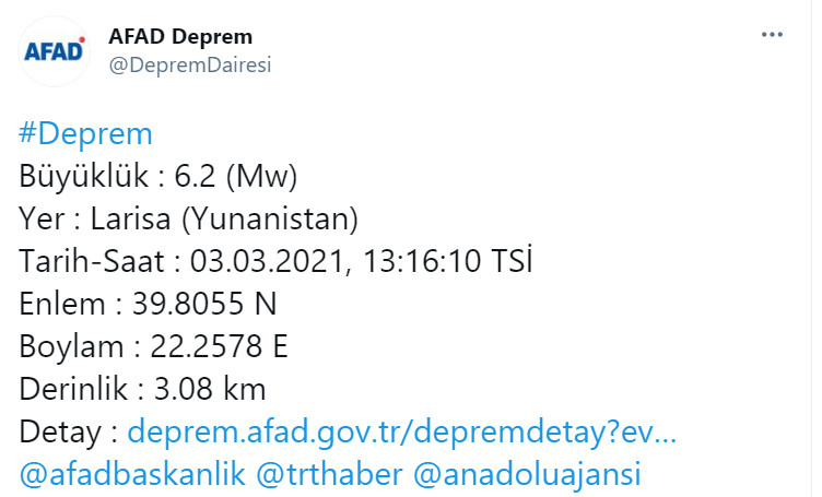 Komşuda korkutan deprem... 6.2 büyüklüğünde - Resim : 1