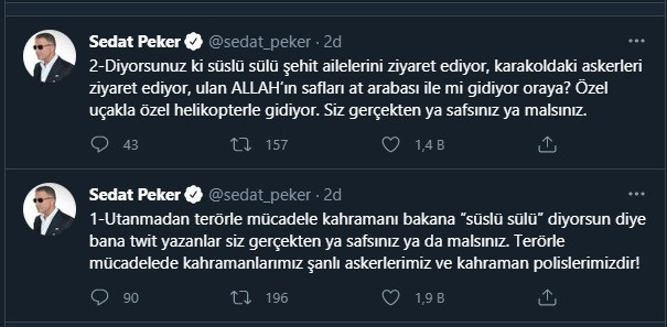 Sedat Peker'den flaş Soylu açıklaması - Resim : 2