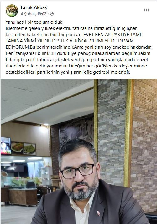 AKP'li restoran sahibi Erdoğan'a seslendi: Bilesin, hayat yaşanmaz hale geldi - Resim : 2