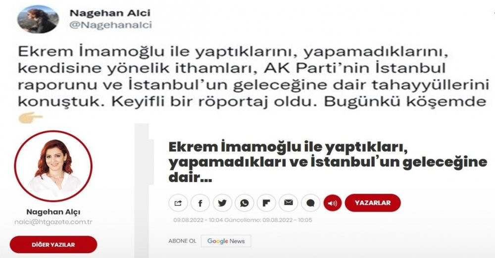 Nagehan Alçı yazılı sormuş ama yüz yüze gibi sundu - Resim : 1