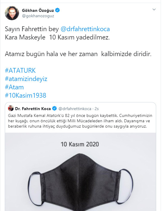 Bakan Koca’nın ‘10 Kasım’ paylaşımına tepki yağdı - Resim : 3