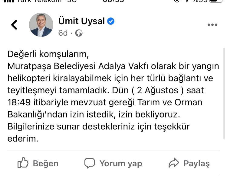 CHP'li belediyeden flaş yangın helikopteri hamlesi - Resim : 1