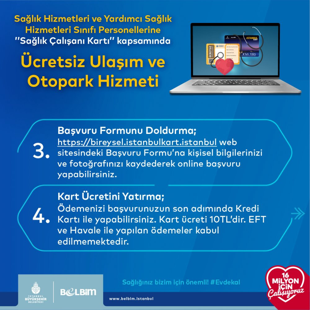 İBB'nin sağlık çalışanlarına ücretsiz İstanbulkart uygulaması genişliyor - Resim : 3