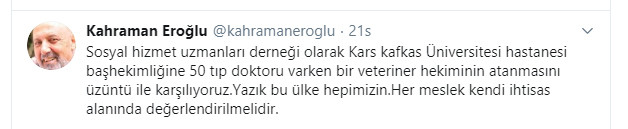 Tıp fakültesi hastanesine veterinerin başhekim olarak atanmasına tepki yağdı - Resim : 4