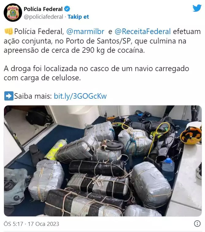 Brezilya'dan Tekirdağ'a gelecek olan 290 kilo kokain yakalandı - Resim : 1