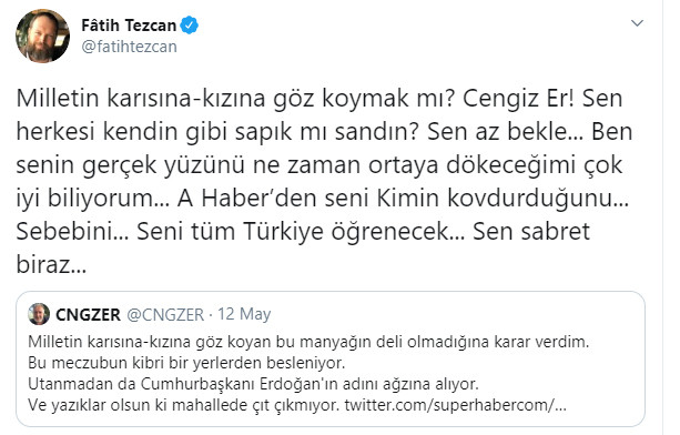 Fatih Tezcan'dan Erdoğan'ın kuzenine ve ünlü ilahiyatçıya tehditler... - Resim : 3