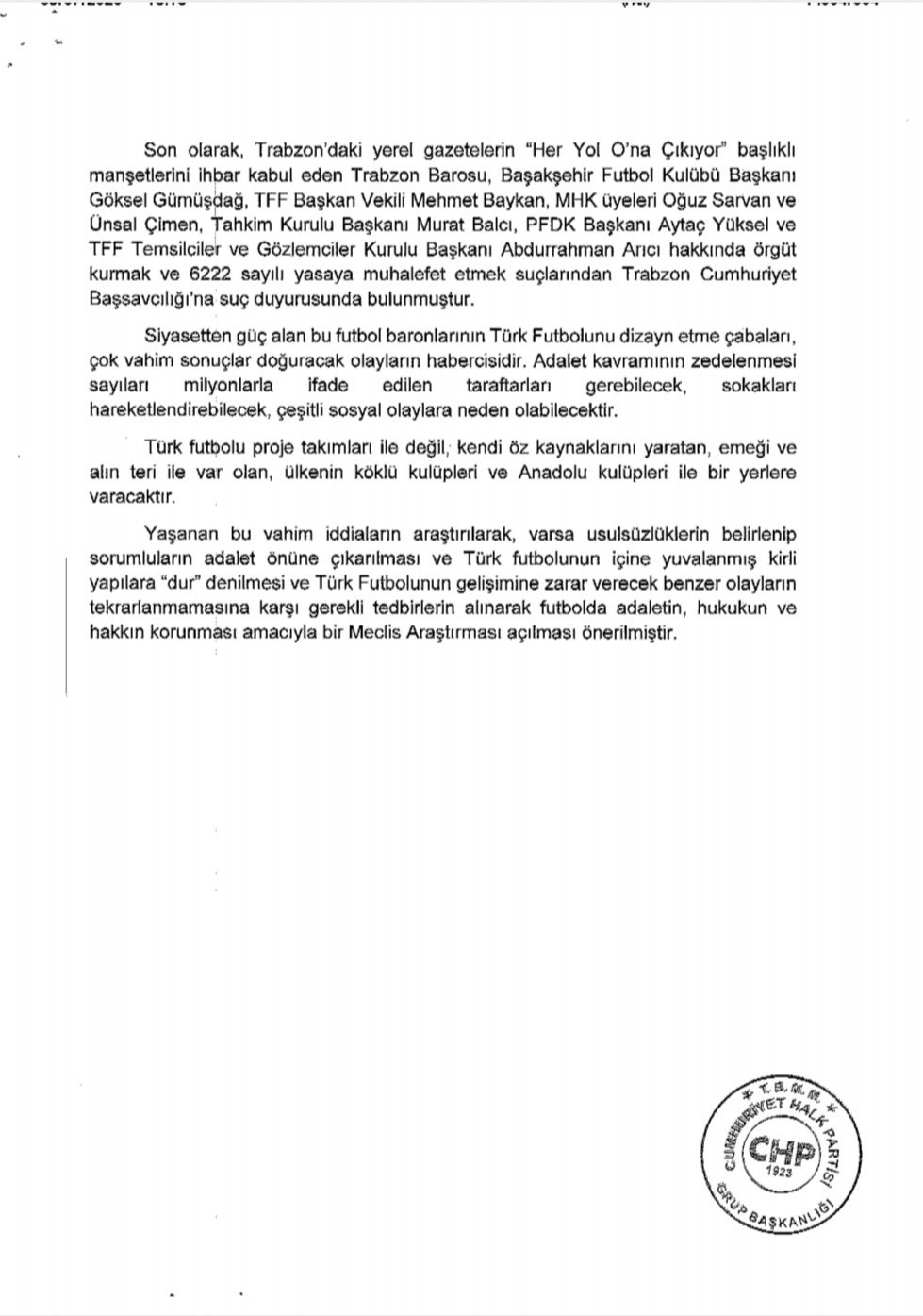 Trabzonspor milletvekili, 'Başakşehirspor araştırılsın' diye araştırma önergesi verdi - Resim : 4