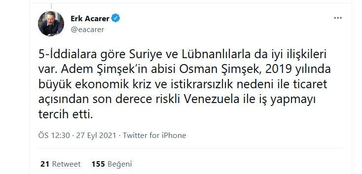 Sedat Peker'in g&uuml;ndeme getirdiği kokain iddialarında yeni bilgiler: Paylaşımlar Erk Acaer'den... - Resim : 5