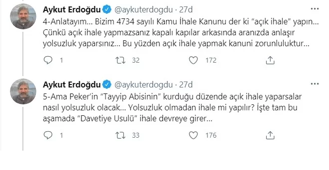 Sedat Peker'in iddialarının ardından Aykut Erdoğdu'dan 'Tayyip Abi' çıkışı - Resim : 2