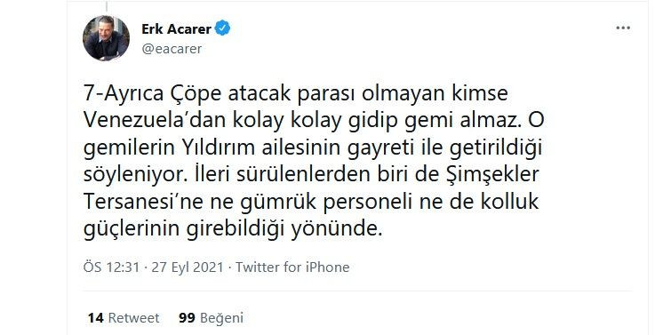 Sedat Peker'in g&uuml;ndeme getirdiği kokain iddialarında yeni bilgiler: Paylaşımlar Erk Acaer'den... - Resim : 7