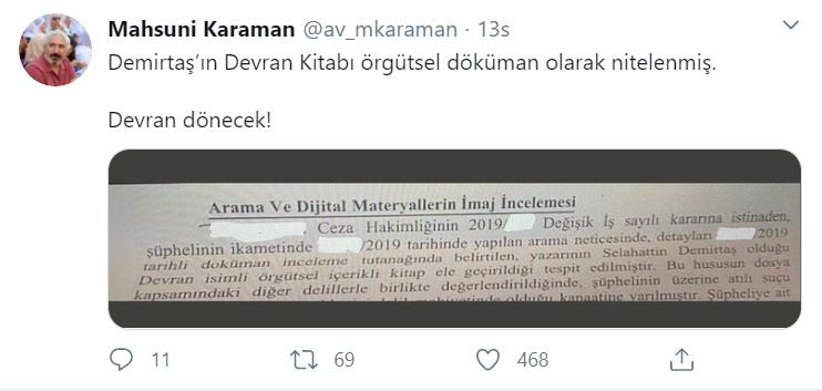 Selahattin Demirtaş’ın hikaye kitabı ‘örgütsel doküman’ sayıldı - Resim : 1