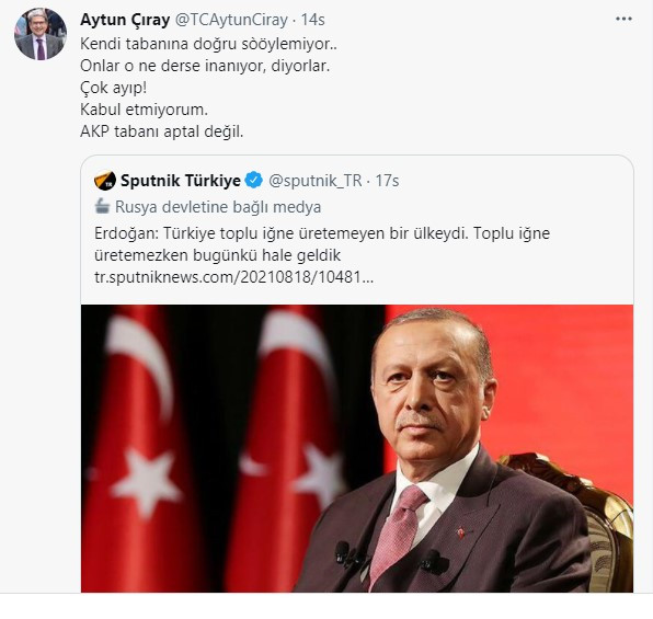 Erdoğan'ın sözlerine sert tepki: AKP tabanı aptal değil - Resim : 1