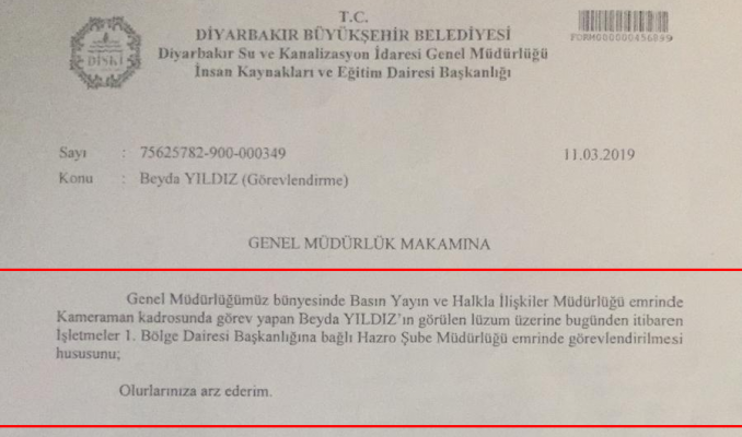 Kayyumun görevlendirdiği Müdür, belediye çalışanını defalarca sürgün etti - Resim : 1