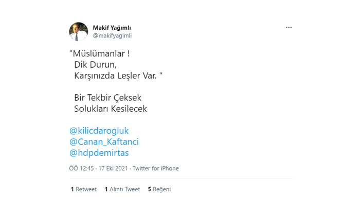 TÜGVA yöneticisinden skandal paylaşım: Karşınızda leşler var - Resim : 1