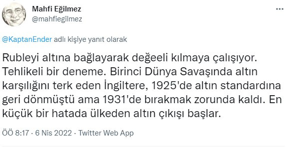 Ekonomist Mahfi Eğilmez'den 'altın' uyarısı: Rusya'dan tehlikeli karar - Resim : 1