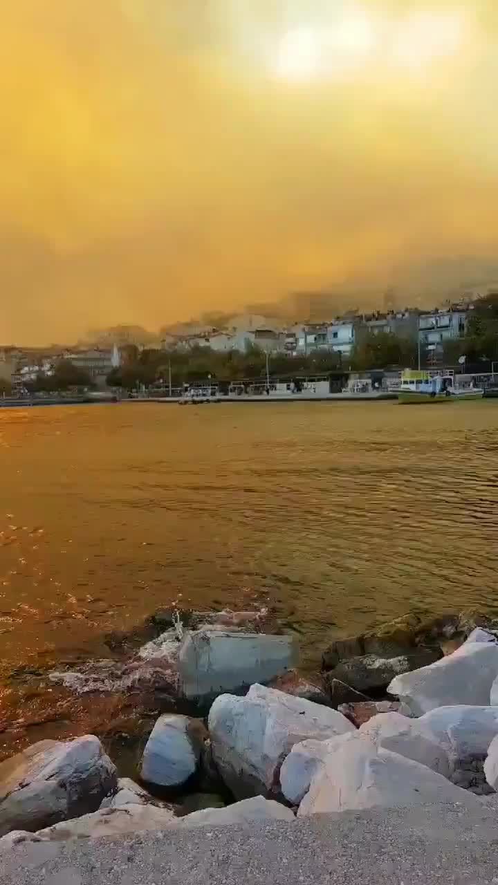 Burgazada ve Marmara Adası’nda peş peşe orman yangını - Resim : 1