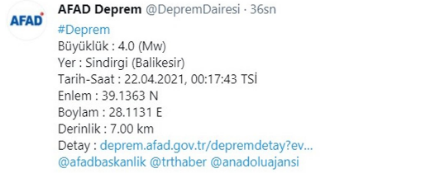 Balıkesir’de korkutan deprem… - Resim : 1