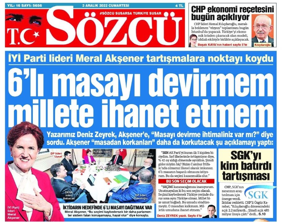 Akşener'in, "Altılı Masa'yı devirmem, millete ihanet etmem" sözleri yeniden gündem oldu - Resim : 1