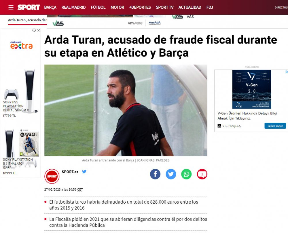 Arda Turan hakkında vergi kaçırmaktan soruşturma açıldı - Resim : 1