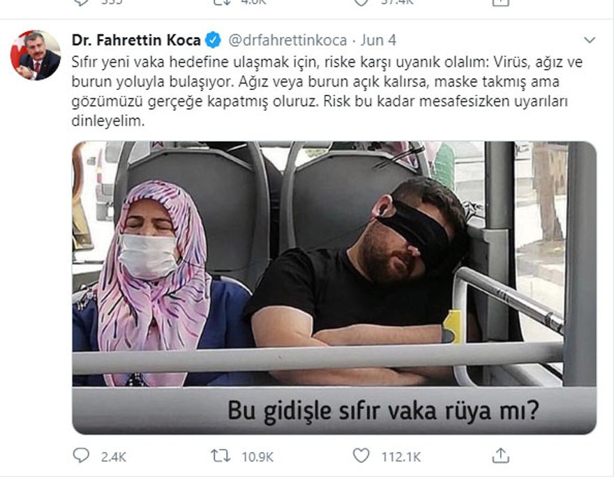 Bakan Koca’nın paylaştığı fotoğraftaki vatandaş: 19 saat çalışıyorum - Resim : 1