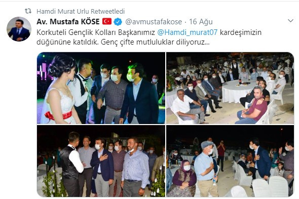 AKP'li Başkanın düğününde salgın önlemini hatırlatan polisi sürdüler - Resim : 2