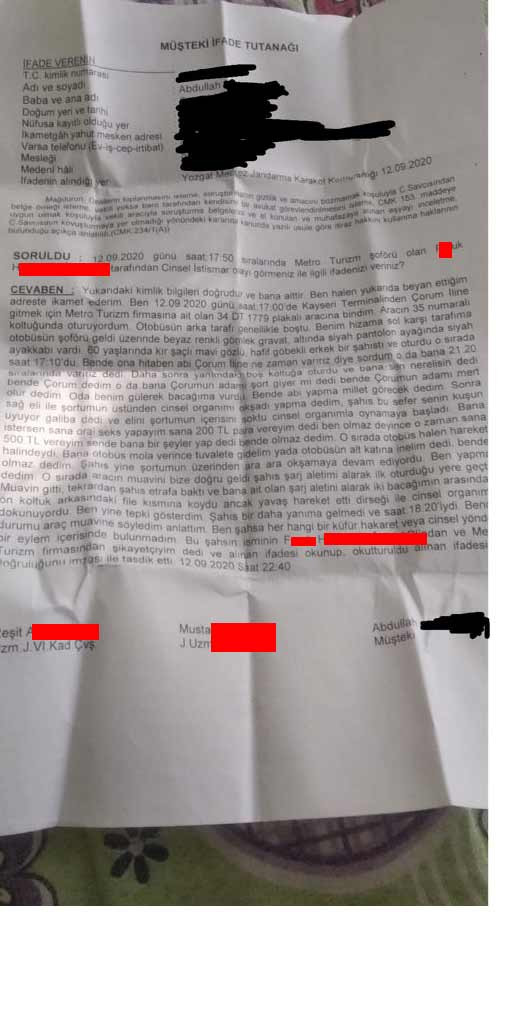 Metro Turizm'de yine cinsel taciz skandalı - Resim : 1