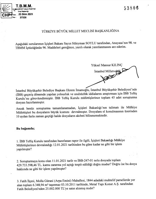 İçişleri Bakanlığı, AKP döneminde İBB'de yapılan yolsuzlukların üstünü mü örtüyor? - Resim : 1