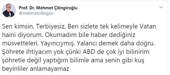 Prof. Dr. Çilingiroğlu, Kübra Par'a ateş püskürdü - Resim : 2
