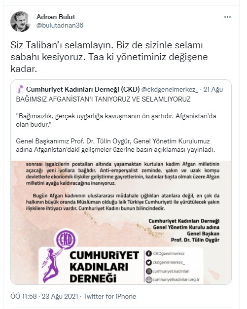 Cumhuriyet Kadınları Derneği'nden Taliban övgüsü - Resim : 2