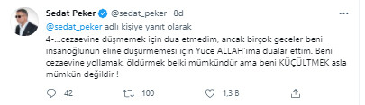 Sedat Peker, gece yarısı bombaladı, meydan okudu: Beni bulunduğum ülkeden hiçbir ülke alamaz - Resim : 2